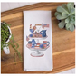 Personalized Fourth of July Kitchen Towel, Red White Blue Decor