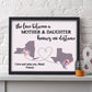 Love Knows No Distance: Purple Long distance print, a touching Mother's Day sentiment for Mom from daughter.