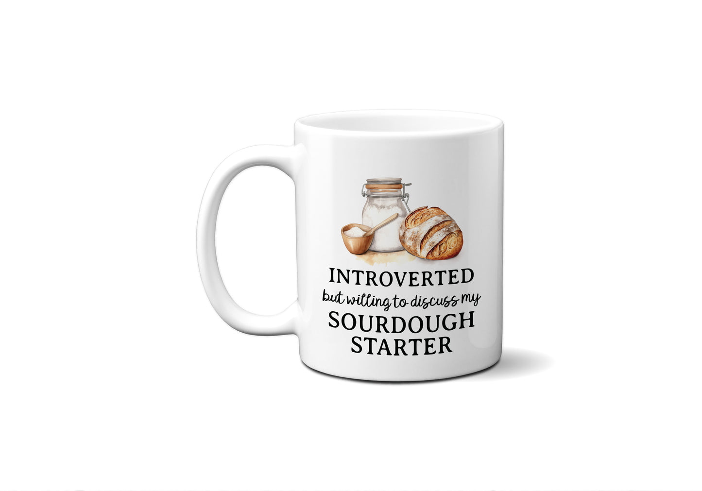 Introverted Sourdough Starter Mug