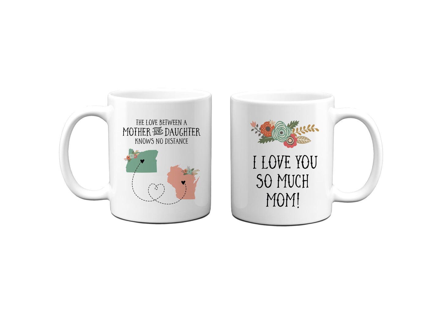 Love Between Mother and Daughter Two State Personalized Mug
