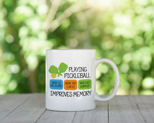 Pickleball Improves Memory Pickleball Mug