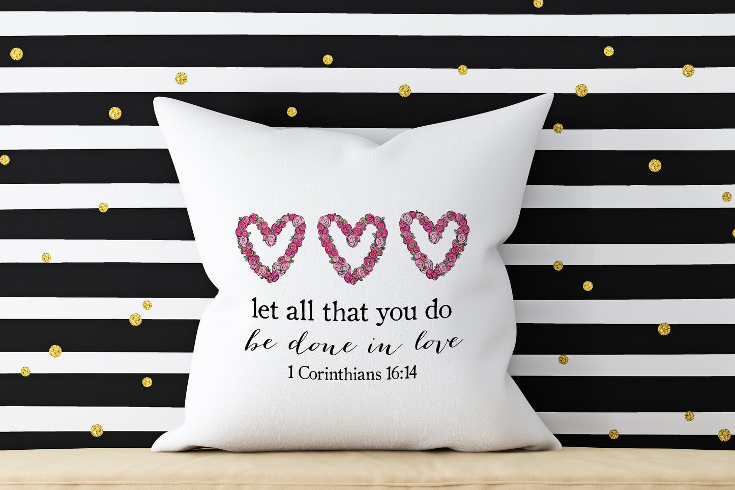 Corinthians Affirmation Valentine Pillow
