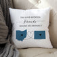 Personalized Long Distance Friends Two State Pillow