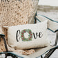 Love Wreath Valentine Rectangle Pillow