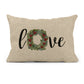Love Wreath Valentine Rectangle Pillow