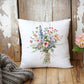 Flower Bouquet You Are Loved Throw Pillow