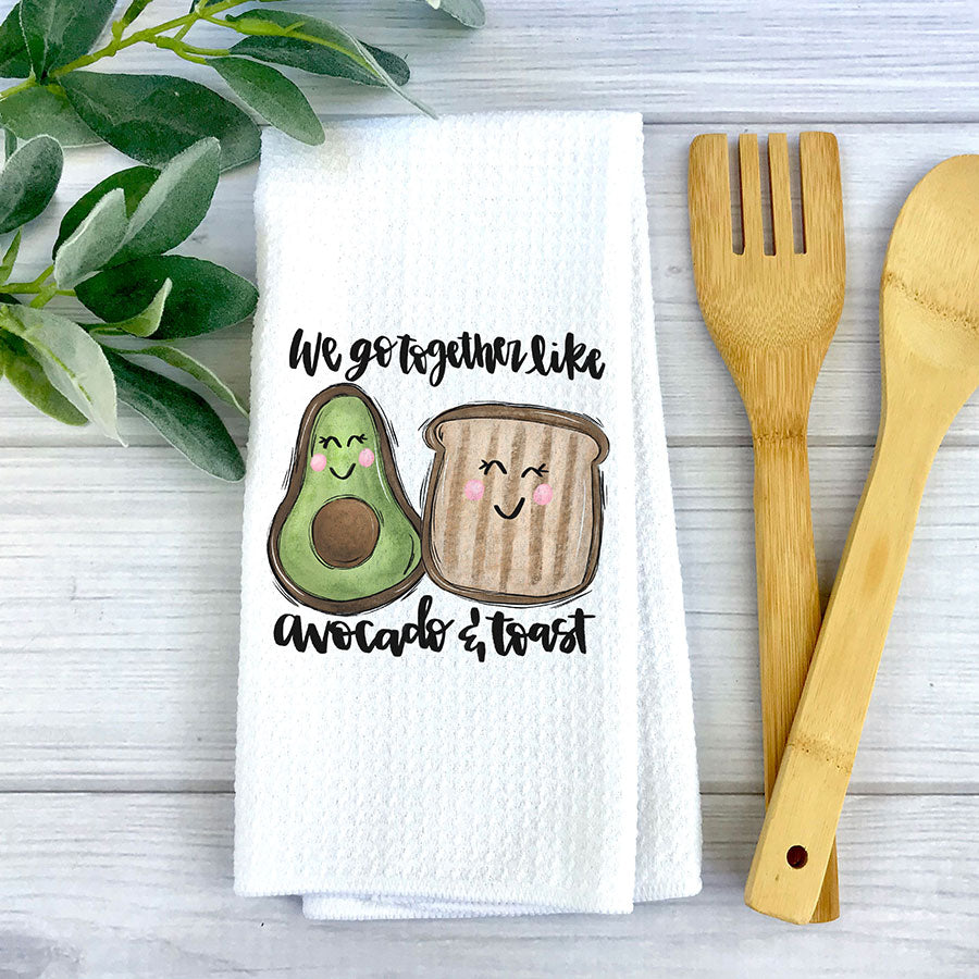 Avocado and Toast Valentines Towel