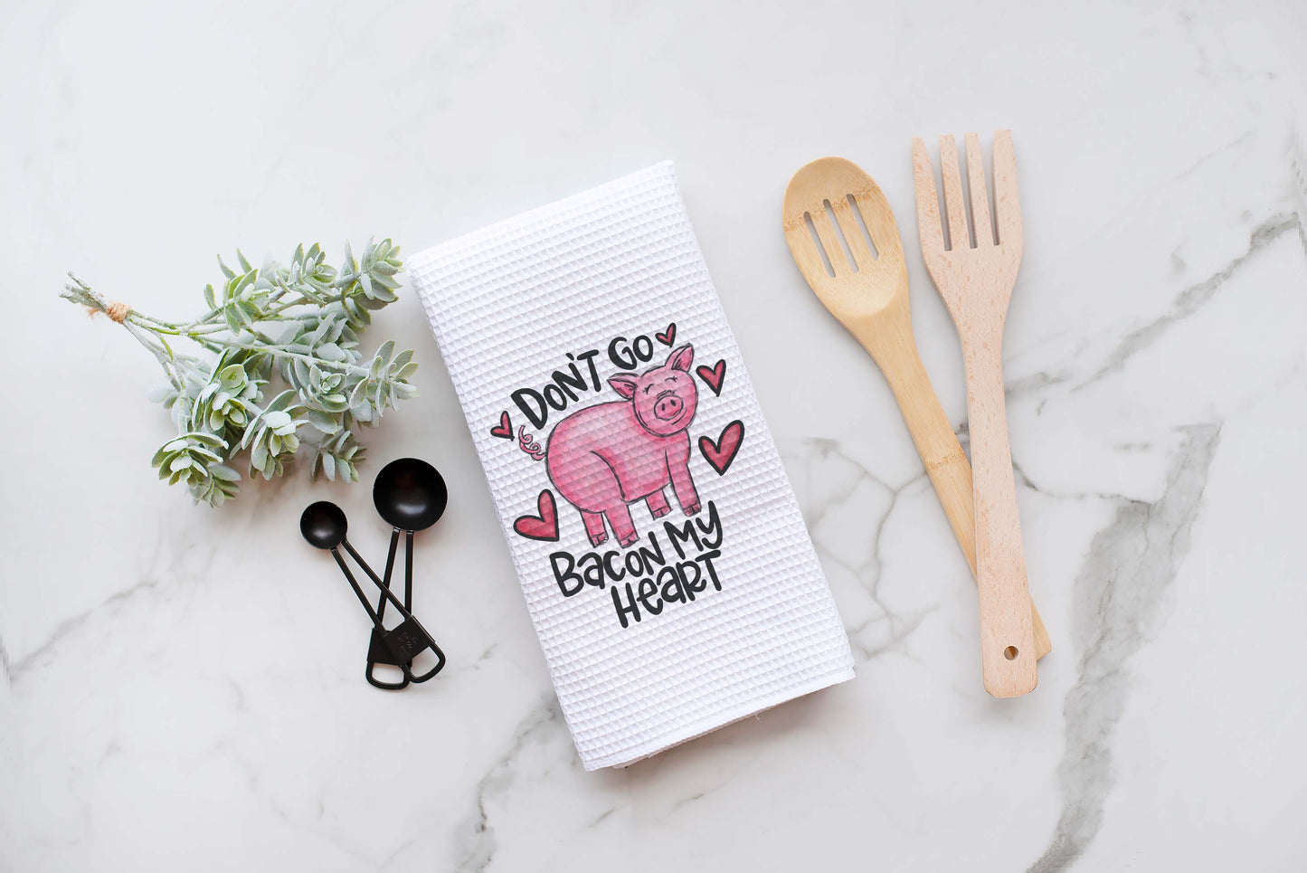 Bacon My Heart Valentines Towel