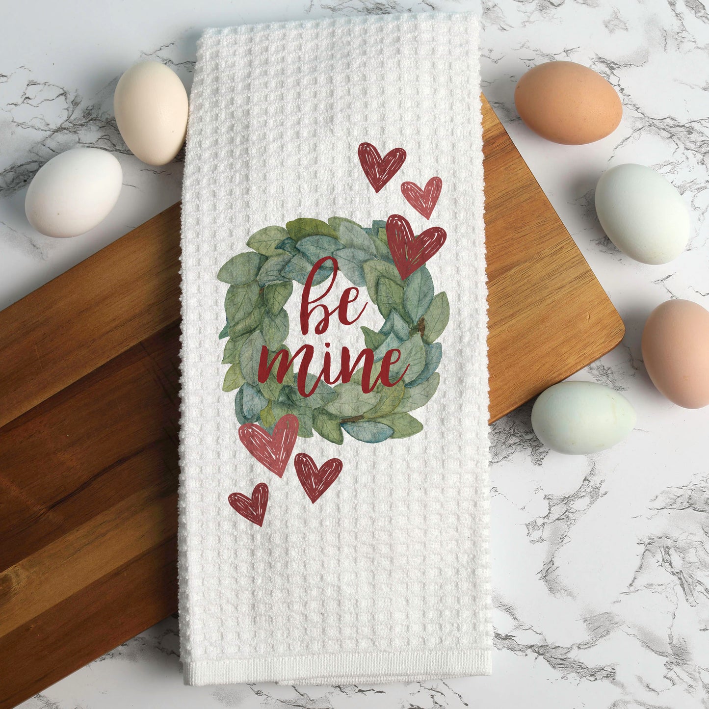 Eucalyptus Wreath Valentine Towel