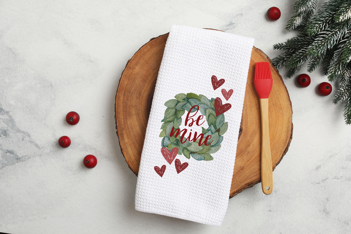 Eucalyptus Wreath Valentine Towel