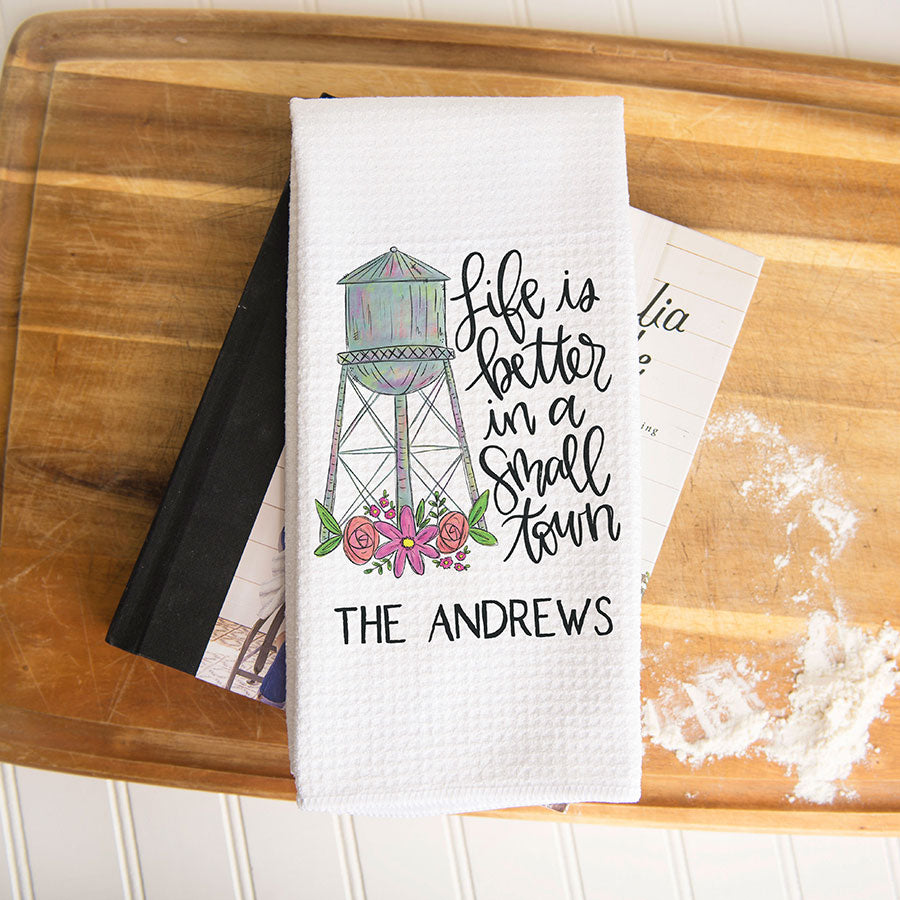 City State Custom Small Town Local Kitchen Towel