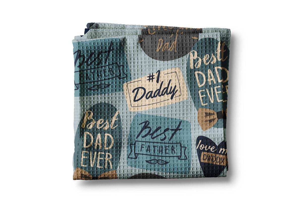 Fathers Day Kitchen Towel Best Dad Ever Daddy BBQ Grill