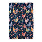 Chicken Rooster Floral Rustic Farmhouse Coop Kitchen Towel