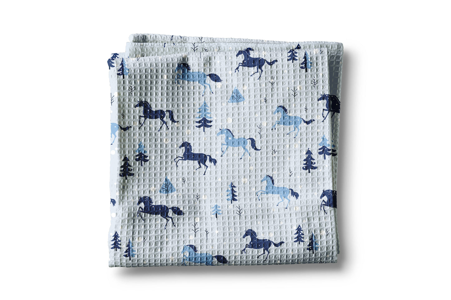 Horse Pony Equestrian Tack Kitchen Towel Waffle Gifts Farm