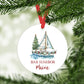 Custom City State Metal Ornament Beach Christmas Decor Coast