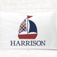 Sailboat Nautical Standard Pillowcase | Personalized Pillow Cover | Boy Room Decor | Nursery Decor