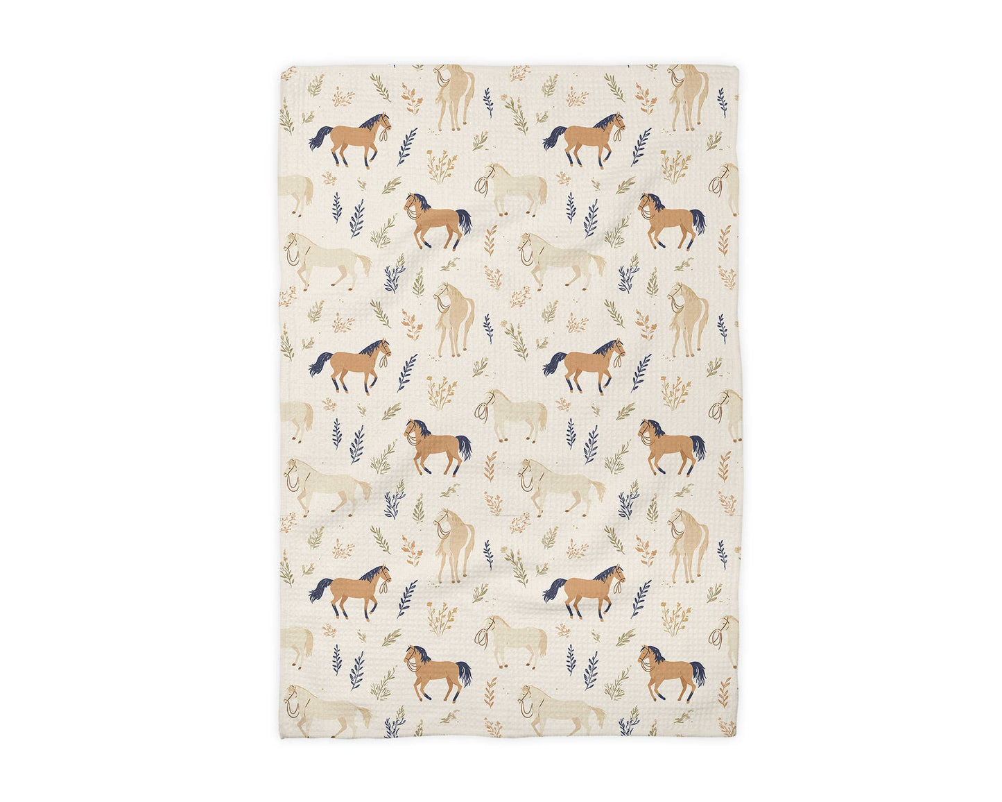 Horse Pony Equestrian Tack Kitchen Towel Waffle Gifts Farm