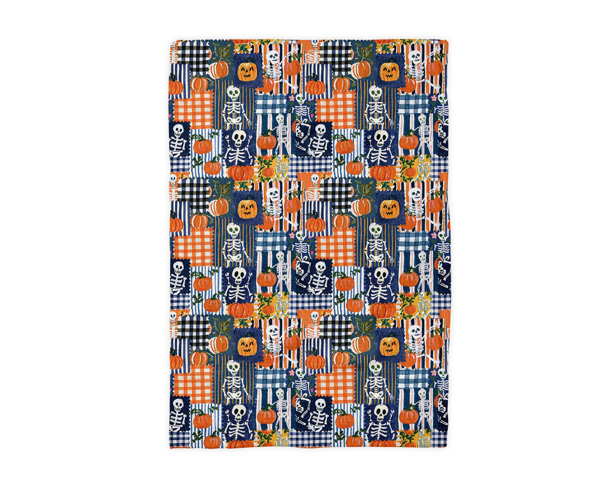 Halloween Fall Patchwork Skeleton Kitchen Towel Waffle 2026