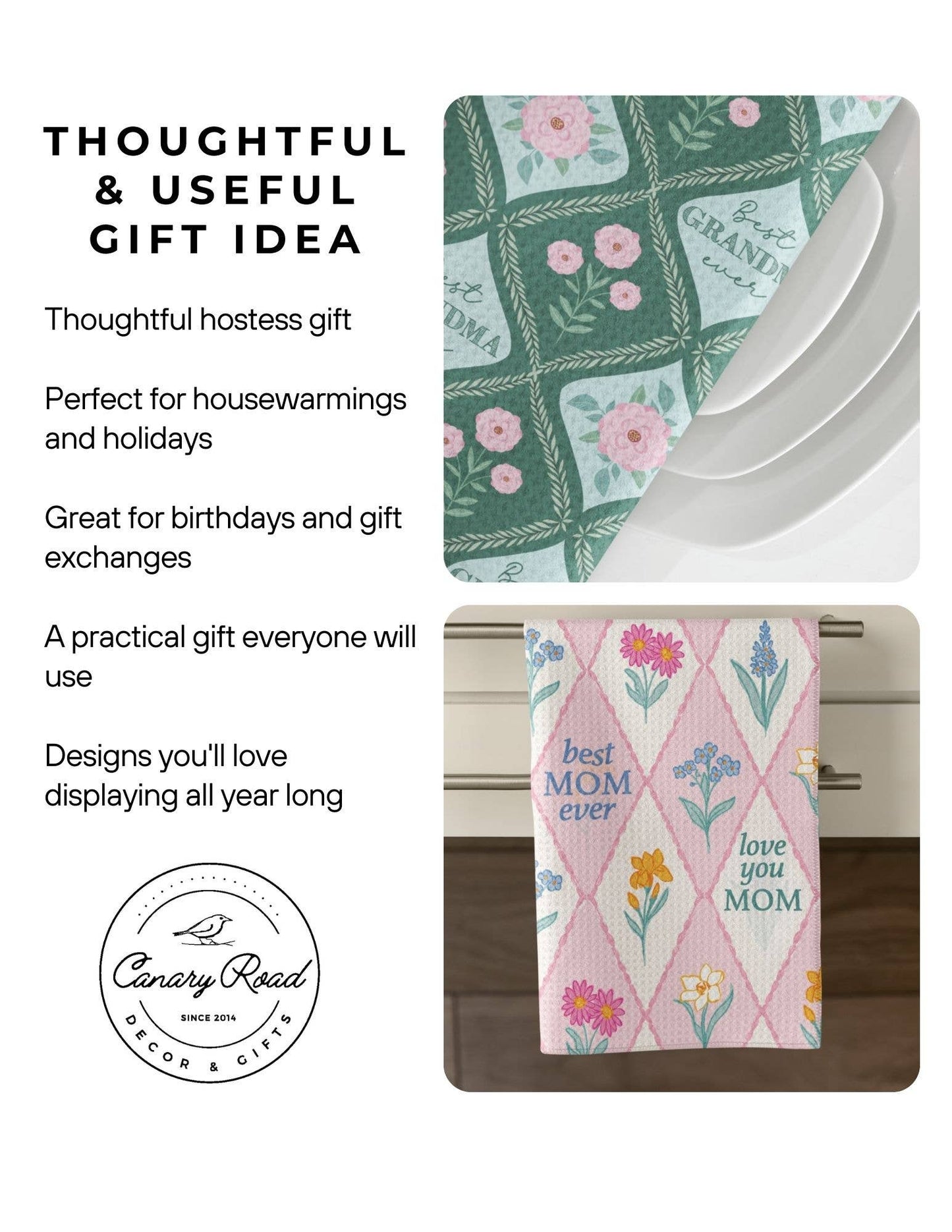 Flamingo Palm Coastal Beach Floral Kitchen Towel Waffle Swim