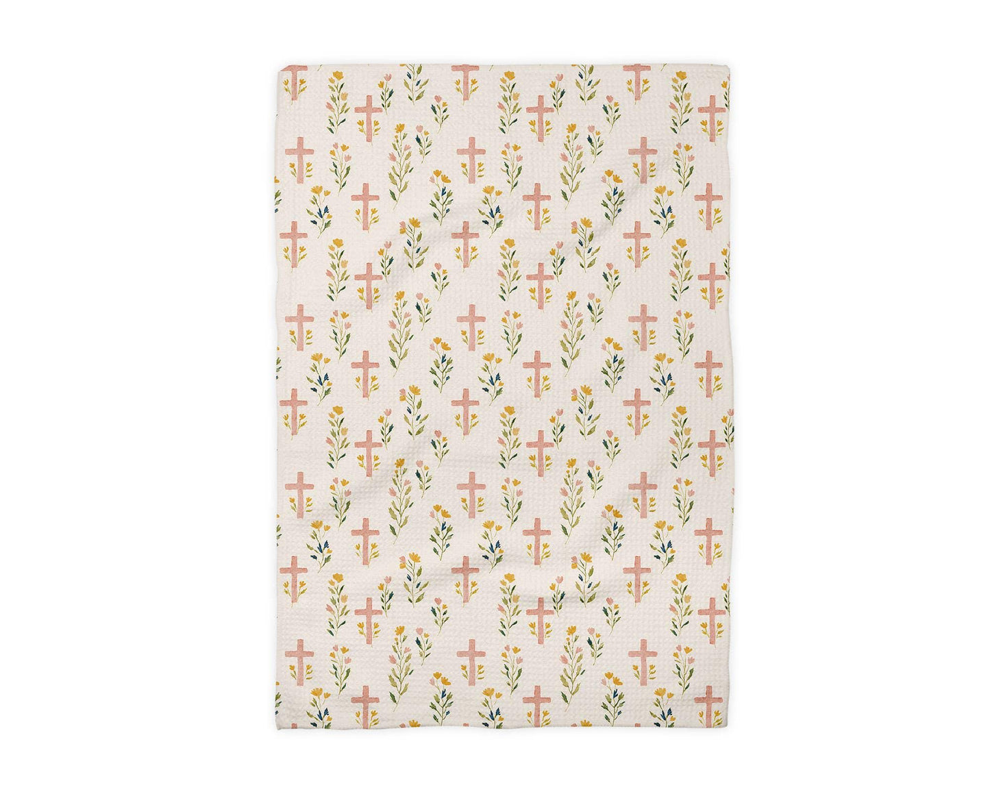 Easter Kitchen Towel - Christian Waffle Weave Dish Cloth for Spring Decor