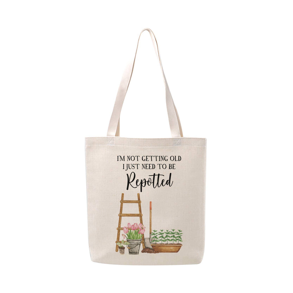 Repotted Funny Gardening Tote Bag Shopping Market Women