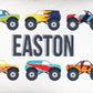 Monster Truck Personalized Standard Pillowcase | Custom Truck Pillow Cover | Boy Room Decor | Nursery Decor