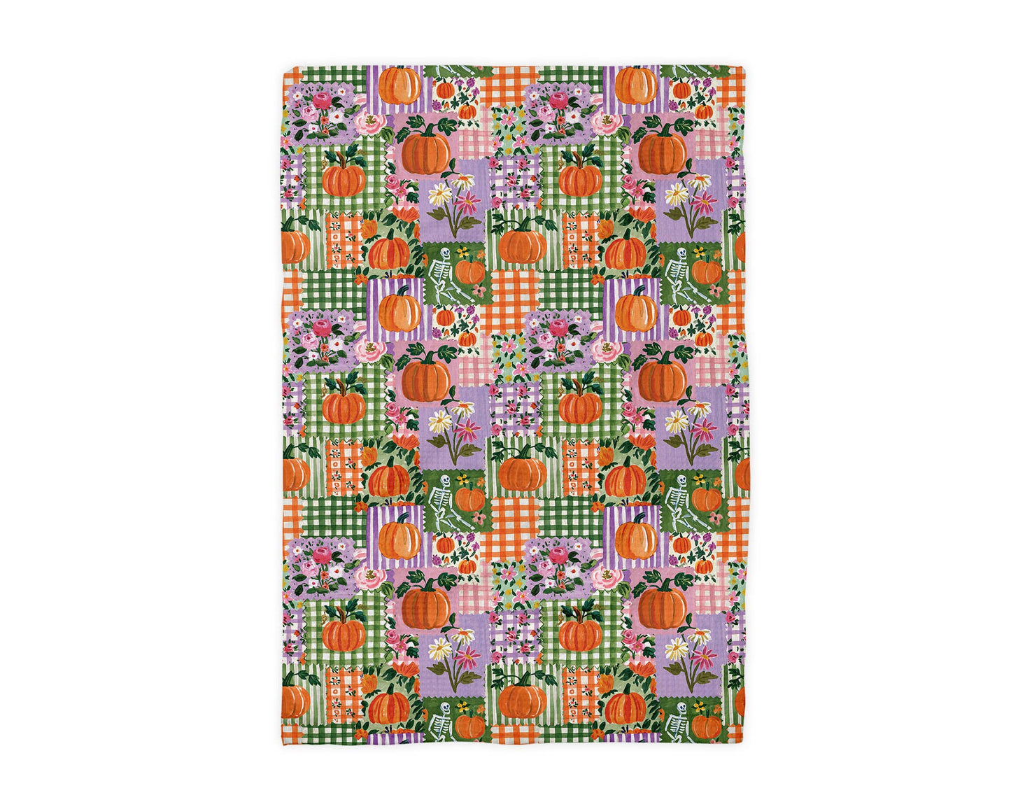Fall Patchwork Autumn Floral Kitchen Towel Waffle 2026