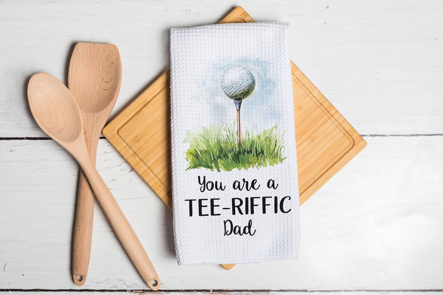 Tee-Riffic Dad Golf Towel, Golfing Decor, Fathers Day Gift