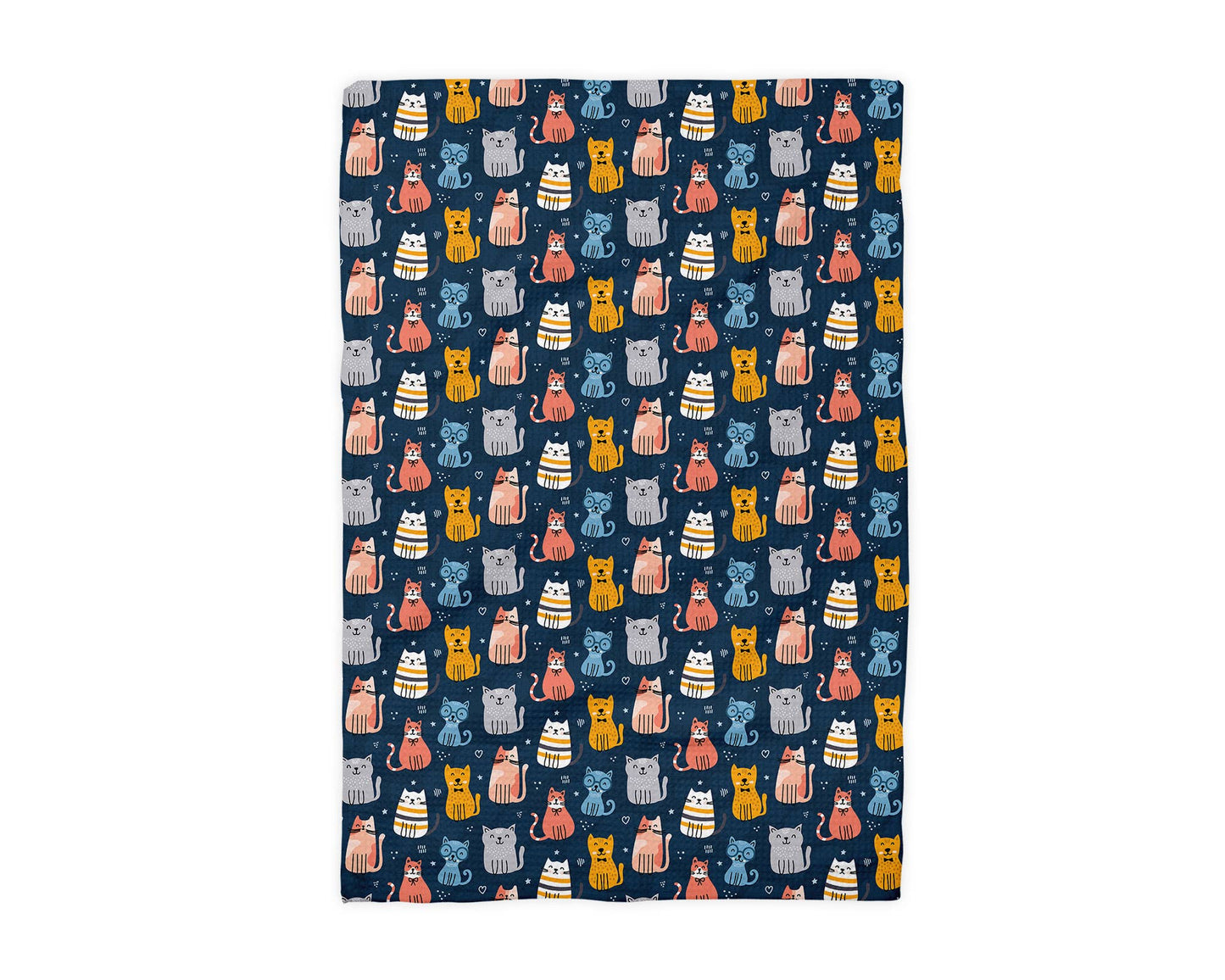 Cat Kitten Pet Store Meow Kitchen Tea Towel Waffle Playful