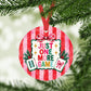 Just One More Game Mahjong Christmas Ornament Striped Mahj