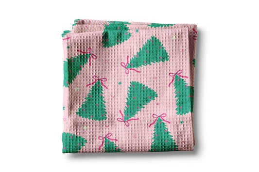 Pink Christmas Towel Holiday Home Decor Friday Preppy
