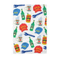 Fathers Day Dad Collage Kitchen Towel Summer Cookout Gift