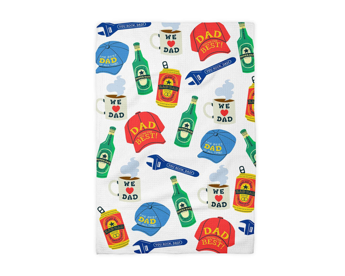 Fathers Day Dad Collage Kitchen Towel Summer Cookout Gift