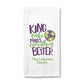 Custom Mardi Gras Dish Towel: Bright Colors - Waffle Weave Cotton