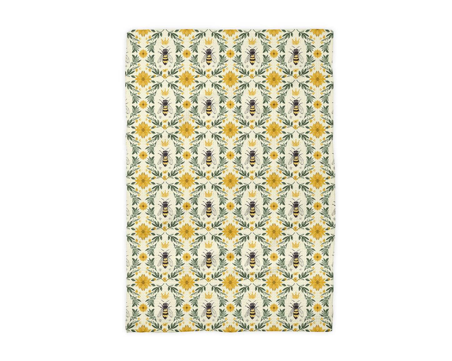 Honey Apiary Bee Botanical Beekeeper Kitchen Towel Dish Hive