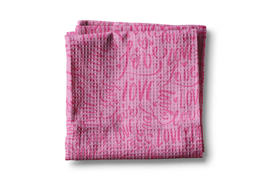 Valentine Kitchen Towel XOXO Galentine Valentine's Day Gift Red Pink February Heart Decor Dish Kitchen