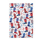USA 250 Western 4th July Patriotic Kitchen Towel Waffle
