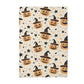 Pumpkin Witch Halloween Fall Collage Kitchen Towel Waffle