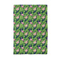 Flamingo Palm Navy Pink Coastal Beach Kitchen Towel Waffle