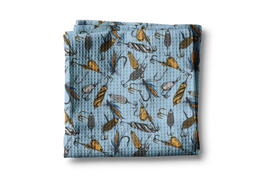 Father’s Day Gift Fly Fishing Lures Kitchen Towel Lake River
