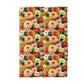 Vintage Dahlia Mum Floral Bouquet Kitchen Towel Waffle
