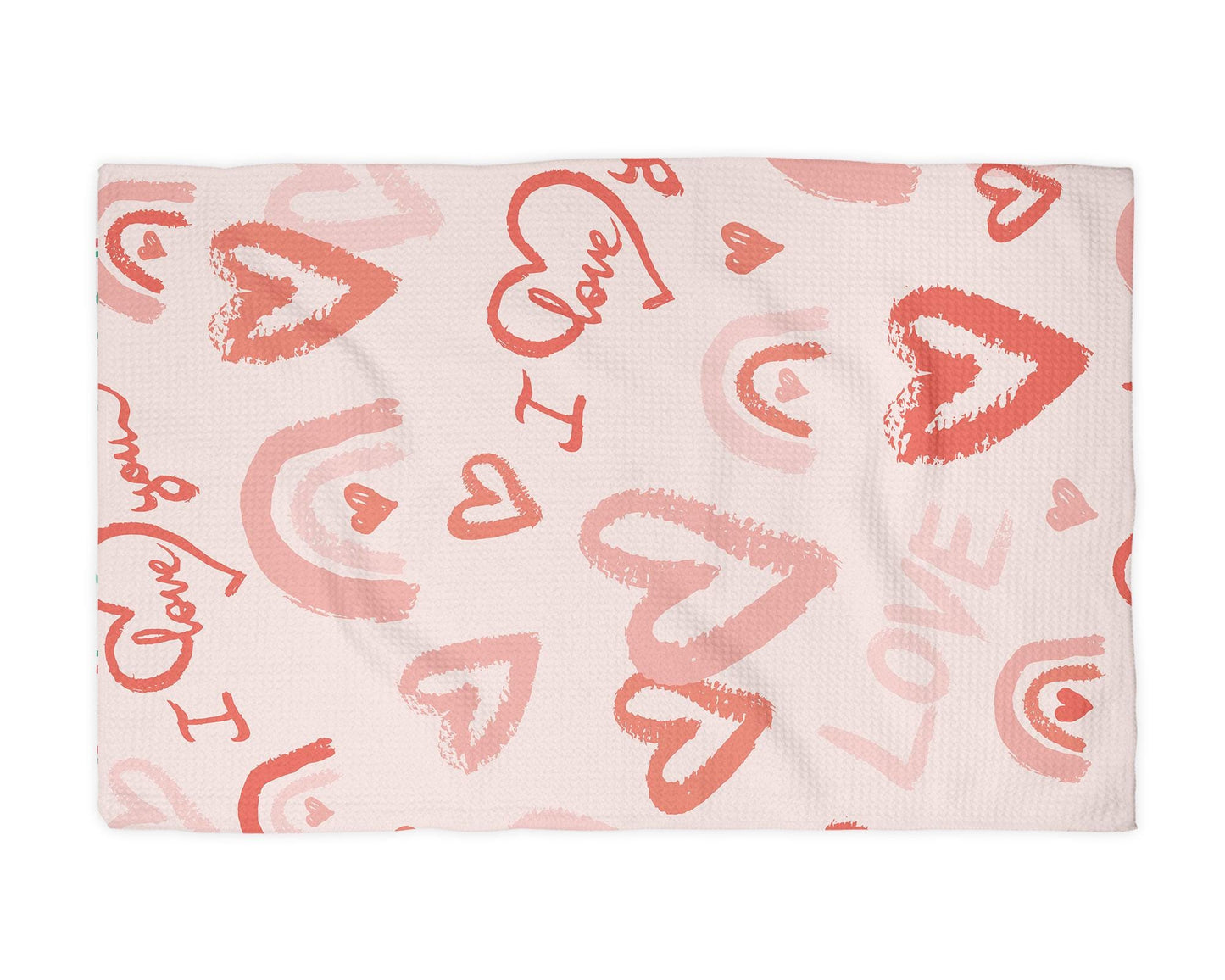 Valentine Kitchen Towel XOXO Galentine Valentine's Day Gift Red Pink February Heart Decor Dish Kitchen