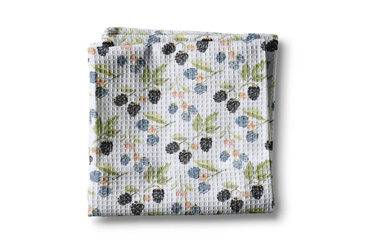 Berry Picking Blackberry Spring Summer Fruit Kitchen Towel