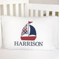 Sailboat Nautical Standard Pillowcase | Personalized Pillow Cover | Boy Room Decor | Nursery Decor