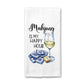 Mahjong Happy Hour Dish Towel | Mahjong-themed Towel | Mahjong-themed Gift for Kitchen | Mahjong Party Gift | Hostess Gift