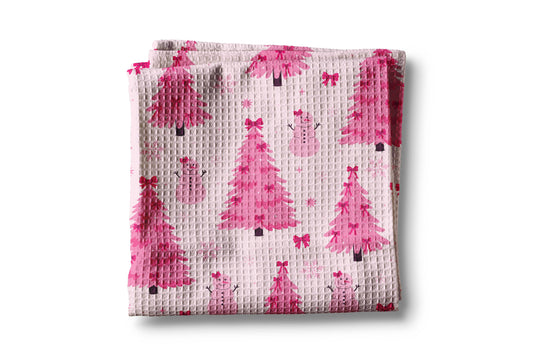 Pink Christmas Towel Holiday Home Decor Friday Preppy