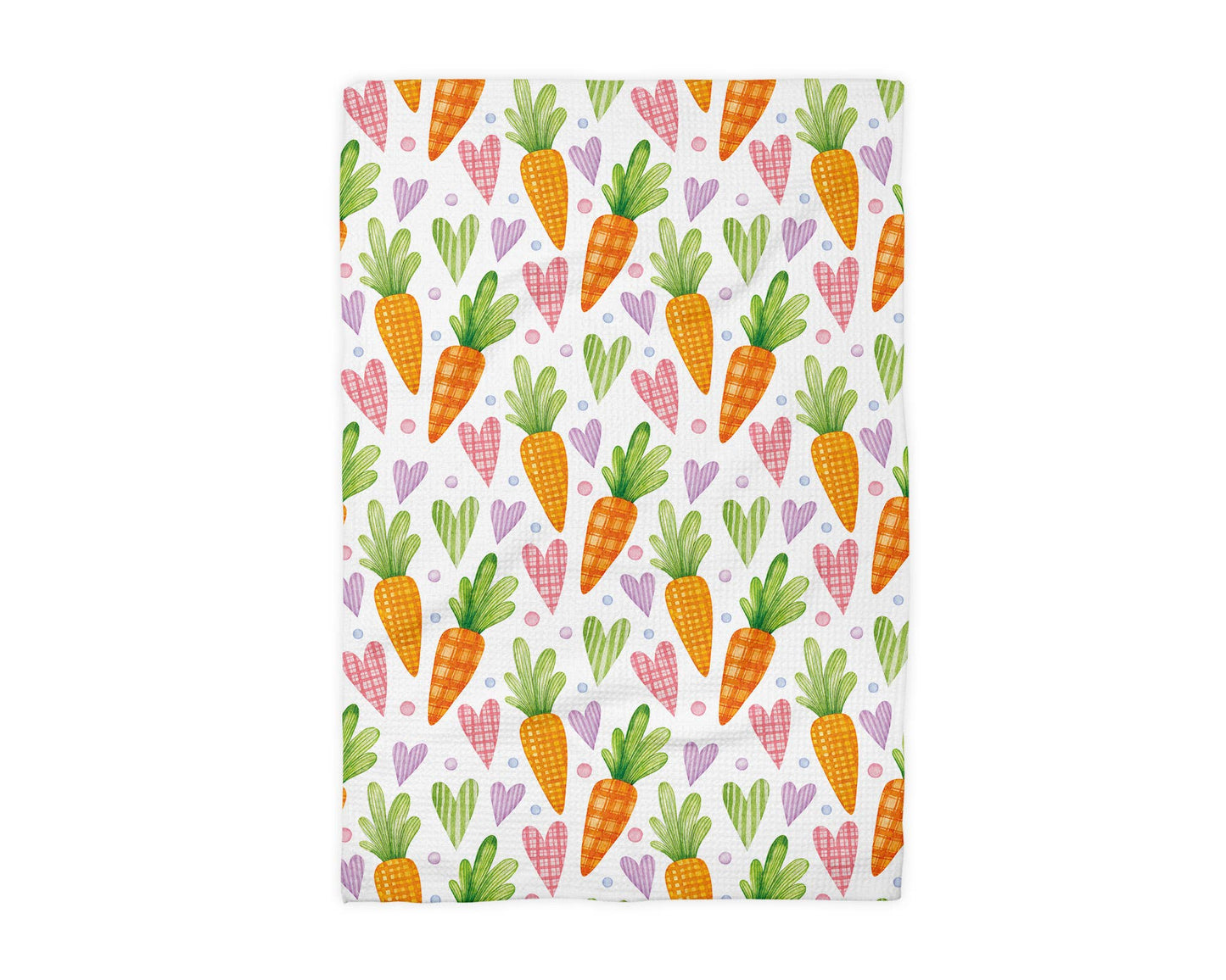 Easter Kitchen Towel - Preppy Floral Spring Waffle Weave Towel 16x24