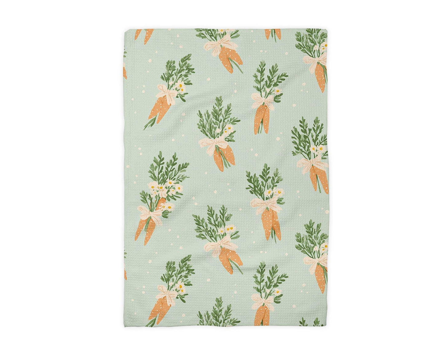 Easter Carrots Garden Spring Egg Kitchen Towel Waffle Preppy
