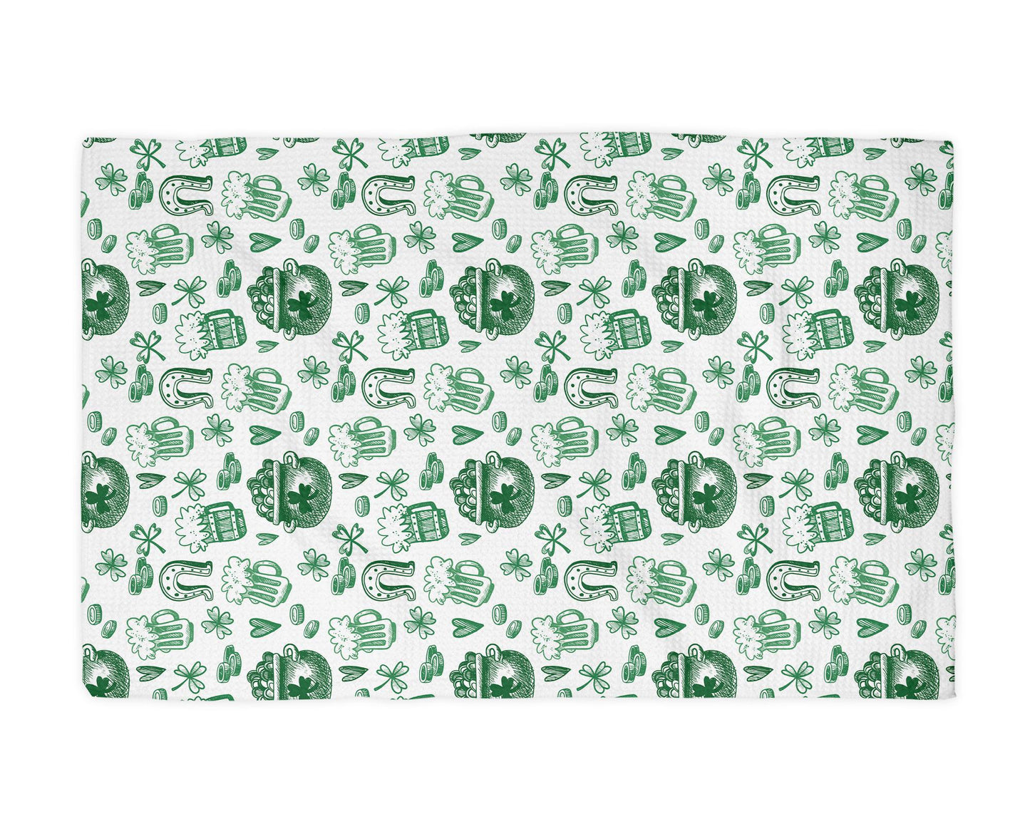St. Patrick’s Day Kitchen Towel – Waffle Weave, Lint-Free, Super Absorbent, Irish Holiday Decor
