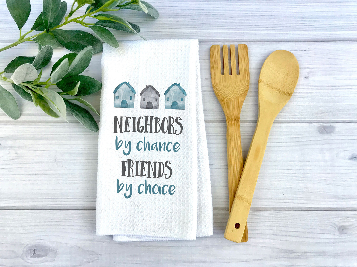 Personalized Neighbor Dish Towel | Personalized Kitchen Towel | Housewarming Gift | Custom Gift | Neighbors Gift | Going Away Present